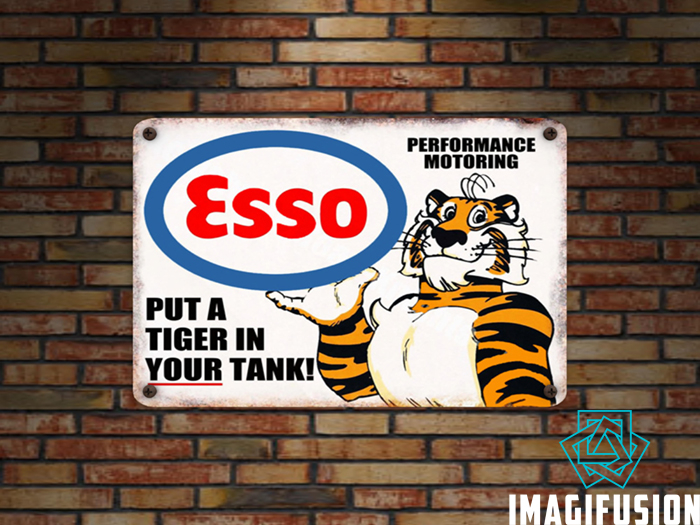 *Vintage Metal Sign - Esso*