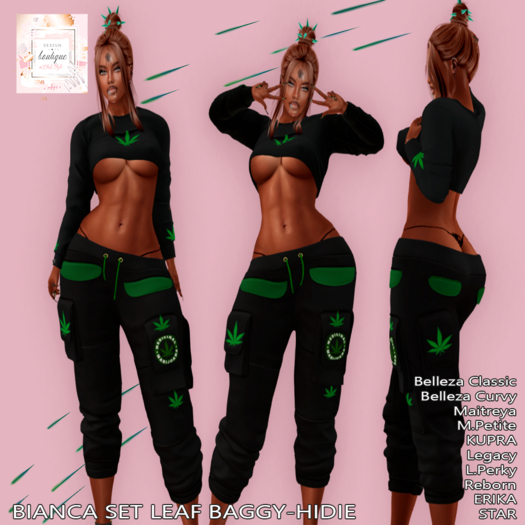 "n'Click Style" BIANCA LEAF SET BAGGY/HIDIE