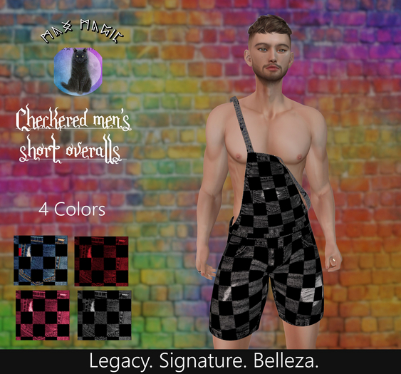 ::MM:: Checkered men's overalls - 4 Color (HUD)