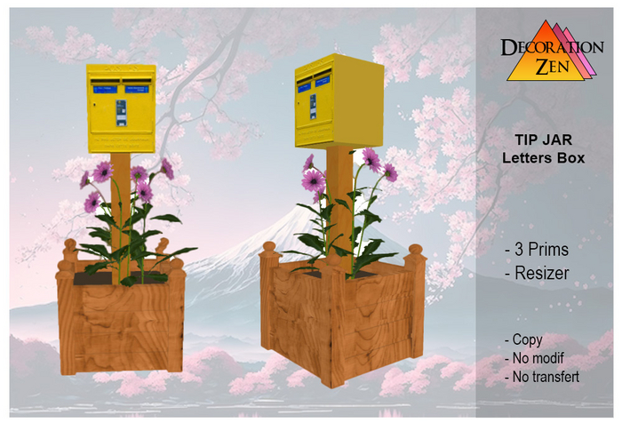 * Decoration Zen * Tip jar Letters Box