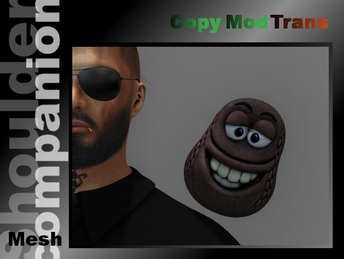 Smiling coffee bean (shoulder companion)