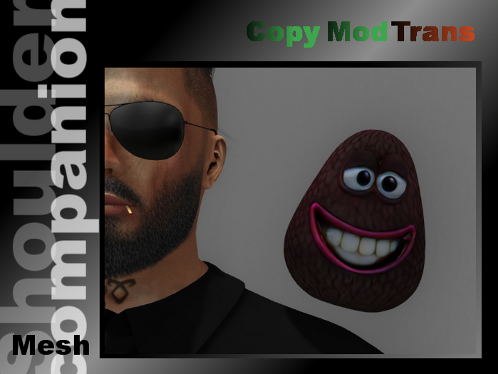 Smiling coffee bean (shoulder companion)