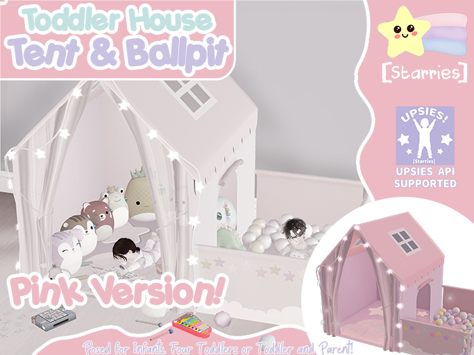 [Starries] Toddler House Tent with Ballpit - Pink