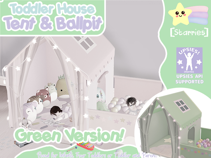 [Starries] Toddler House Tent with Ballpit - Greens