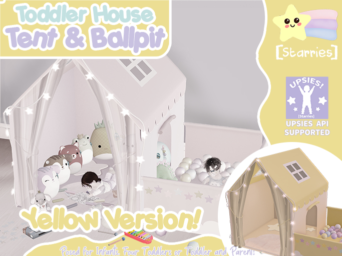 [Starries] Toddler House Tent with Ballpit - Yellows