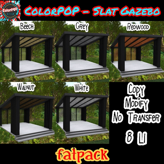 ColorPOP - Slat Gazebo - FATPACK