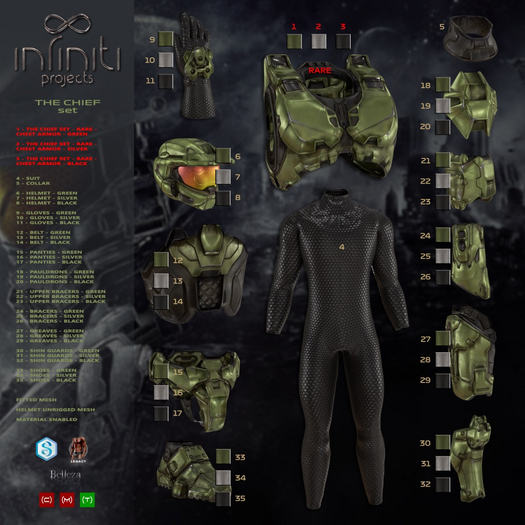- IP - RARE - The Chief - Chest Armor - Green - GIANNI