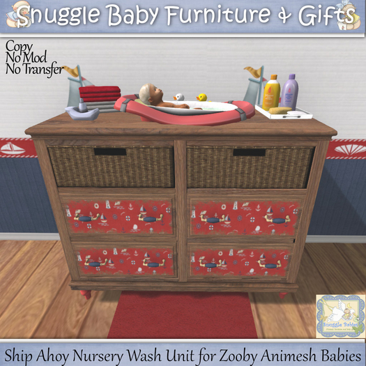 Ship Ahoy Nursery Wash Unit for Zooby Animesh Babies