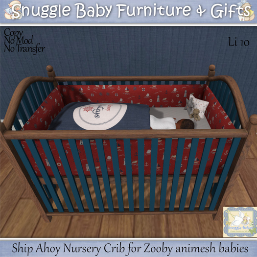 Ship Ahoy Nursery Crib for Zooby animesh babies 