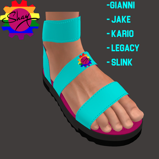 Shay-Gear Logo Sandals