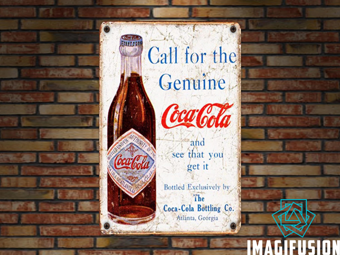 *Vintage Metal Sign -  Genuine Coke*