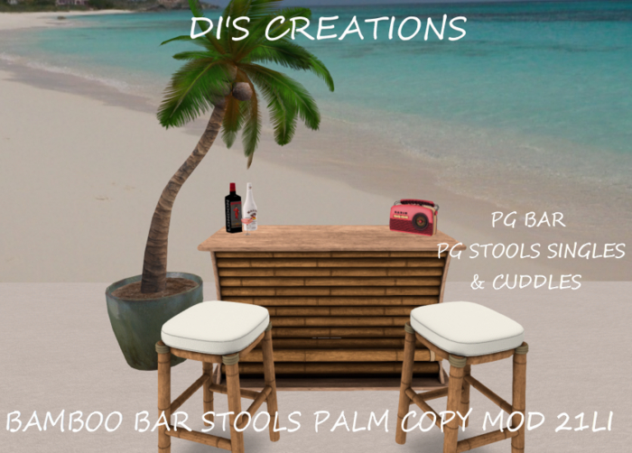 BAMBOO BAR STOOLS PALM