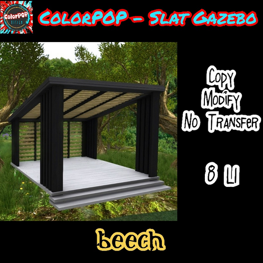 ColorPOP - Slat Gazebo - Beech