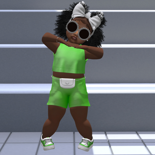 SUGA SET  GREEN   WITH SHOES BOX