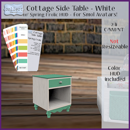 Cottage Side Table - Spring Frolic -D { collect }