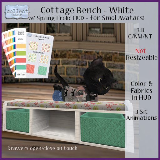 Cottage Bench - Dinkie - Spring Frolic - { collect }