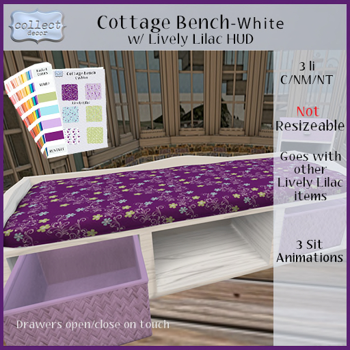 Cottage Bench - Lively Lilac - { collect }