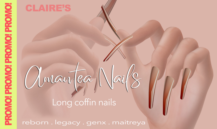 *** PROMO! *** [Claire's] AMANTEA Long Coffin Nails