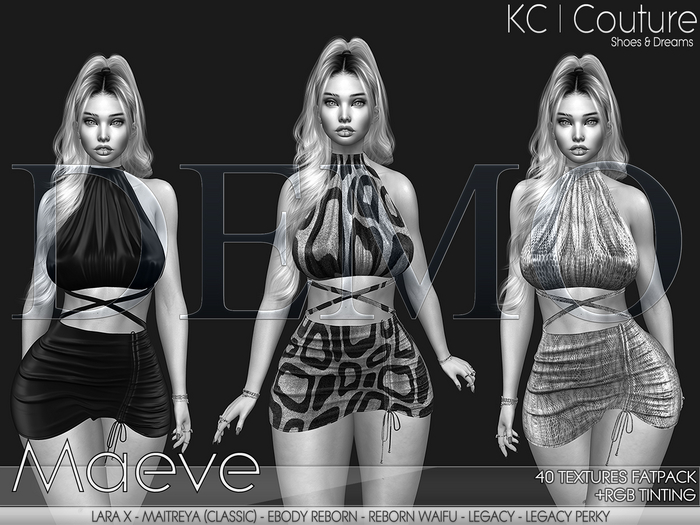 *DEMO* -KC- MAEVE DRESS / 40 TEXTURES FATPACK