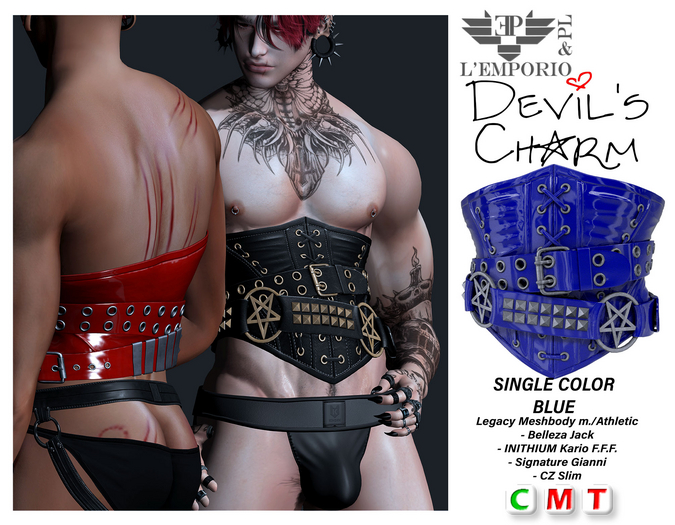 L'Emporio&PL ::*Devil's Charm*:: Male Corset [BLUE]