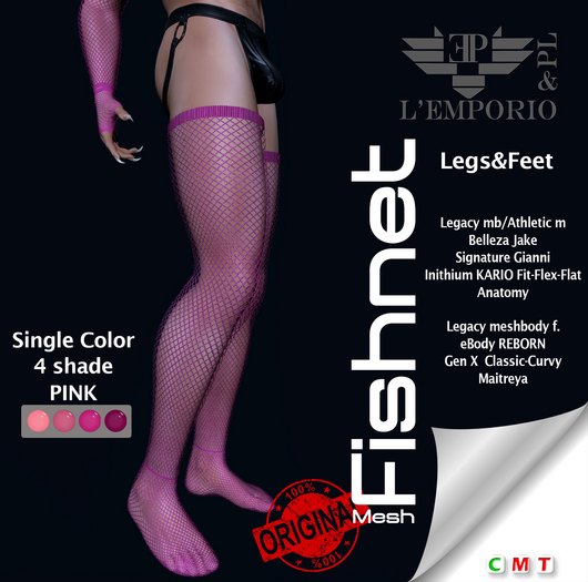 L'Emporio&PL::*Fishnet*::Legs&Feet -Pink-