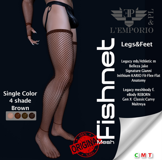 L'Emporio&PL::*Fishnet*::Legs&Feet -Brown-