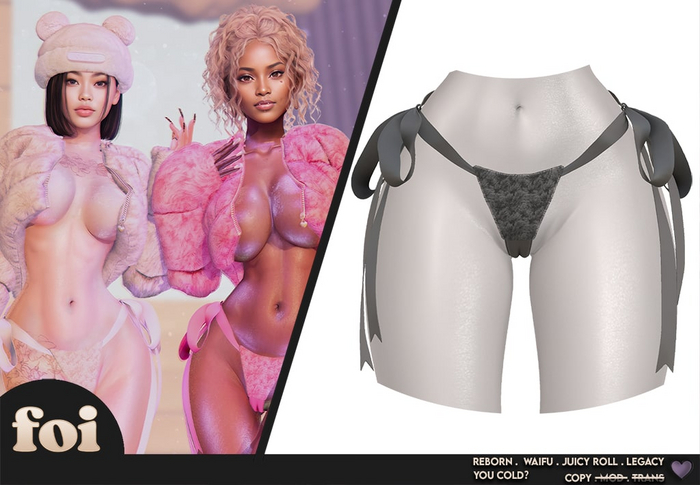 FOI - YOU COLD THONG . GREY
