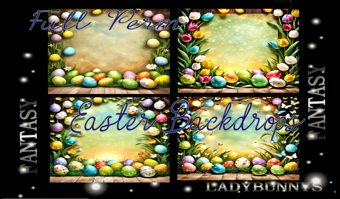 Fantasy Background Textures-Easter Backdrops Full perm