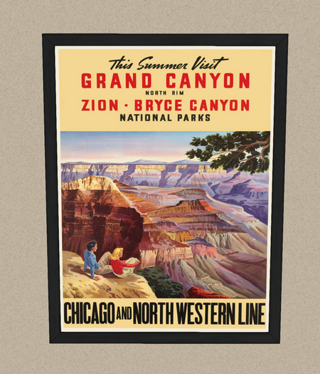 Second Life Marketplace - Grand Canyon Vintage Poster - North Rim