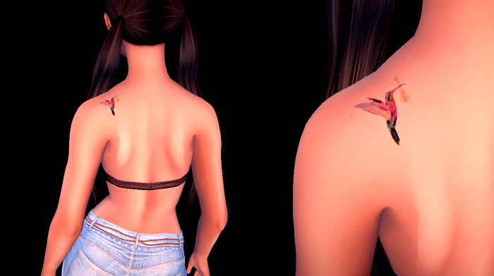 777 - Hummingbird whit key - BOM Tattoo - BOX (Add)