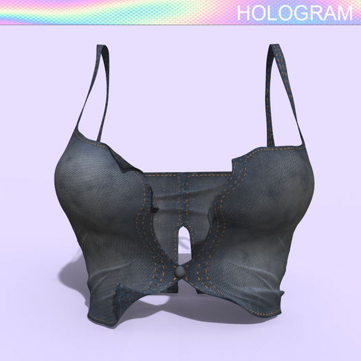 Denim Flutter Top Maitreya