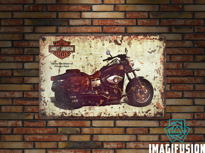*Vintage Metal Sign - Harley*