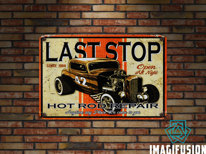 *Vintage Metal Sign - Last Stop*