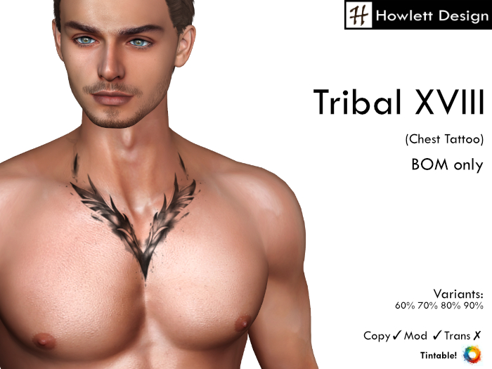 [HDesign] Tribal XVIII (Chest Tattoo)