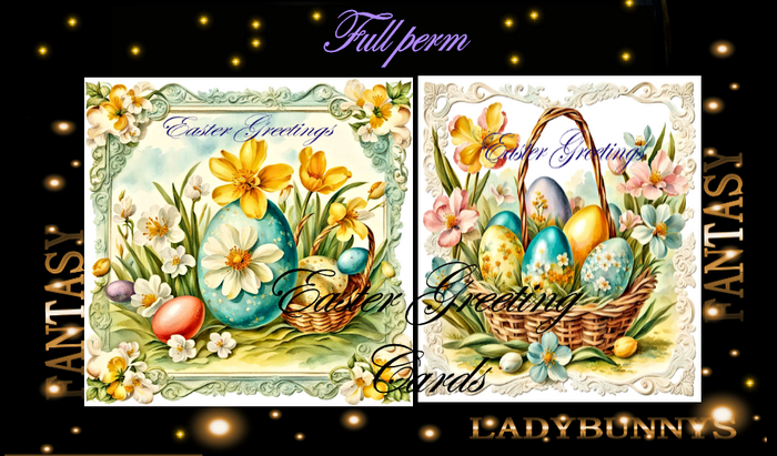 Full Perm Art -Easter Greetings Card Textures (White ) Easter Cards, Art, Or Backdrops
