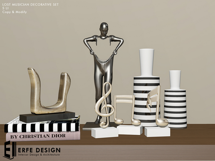 Lost Musician decorative set 5 LI 8 pcs [Erfe Design] *
