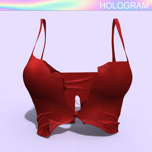 Red Flutter Top Kupra