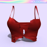 Red Flutter Top Kupra
