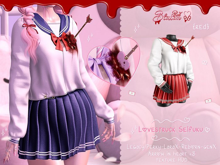 { Red Blossom } Lovestruck Seifuku { RED }
