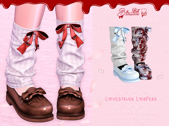 { Red Blossom } Lovestruck Loafers { BLUE }