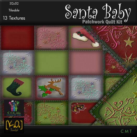 [K.O.] - CoLab Kit #8 - Santa Baby - Patchwork Quilt Textures