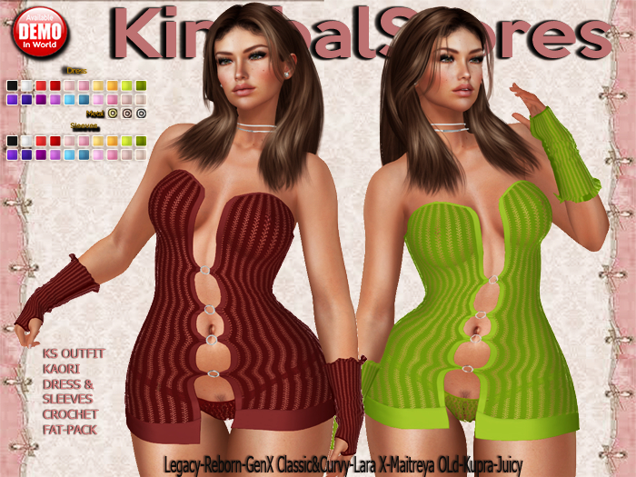 KS OUTFIT KAORI DRESS & SLEEVES CROCHET FAT-PACK