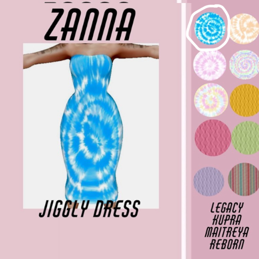 ZM "Jiggly Dress" Blue Tye-Dye