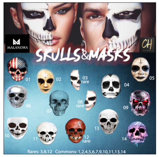 12 - Skulls&Masks #12 Tattoo LeL evoX RARE