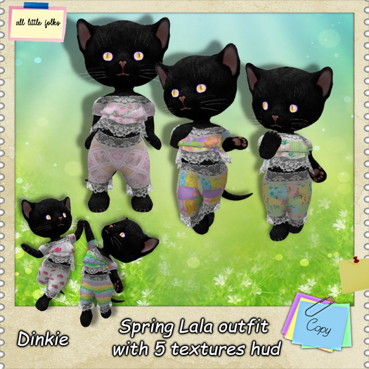 Dinkie spring Lala outfit + hud ..