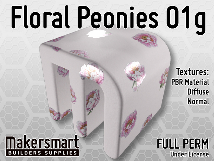 PBR Materials: Fabric Floral Peonies 01g