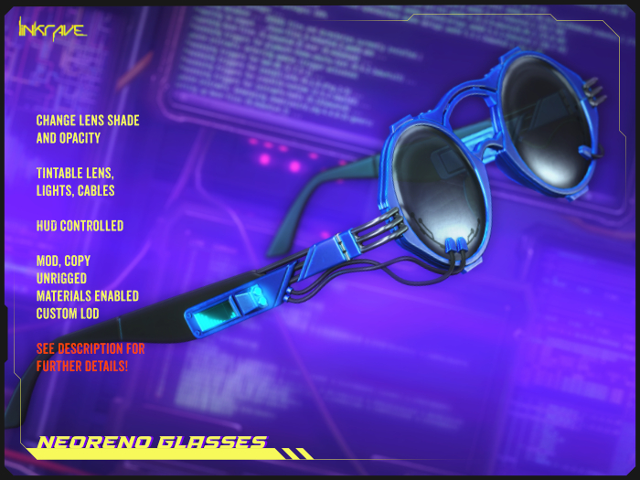[LINKRAVE] NeoReno Glasses - Deep Blue