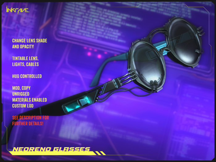 [LINKRAVE] NeoReno Glasses - Black