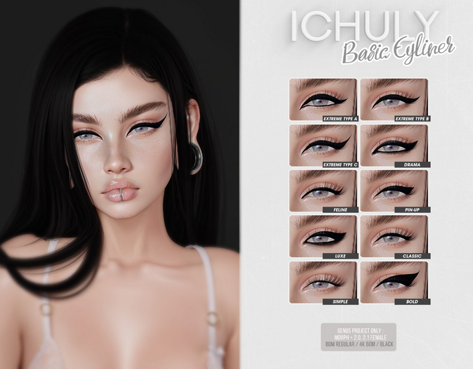 ICHULY. Basic Eyeliners : 4k BOM/ Reg BOM - FATPACK