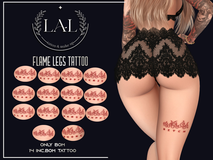 LAL-FLAME LEGS TATTOO ONLY BOM